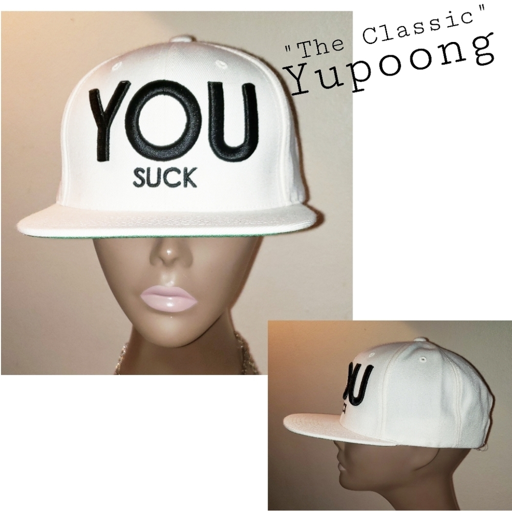 CIVIL... "YOU SUCK" white/blk snapback.  Nwt